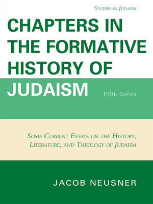 cover image of Chapters in the Formative History of Judaism